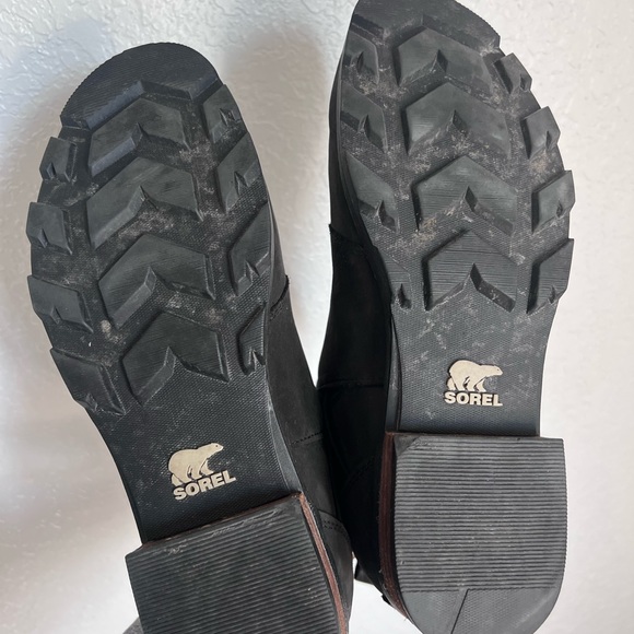 Sorel Waterproof Black Emilie Chelsea Boots size 10 - Picture 7 of 8